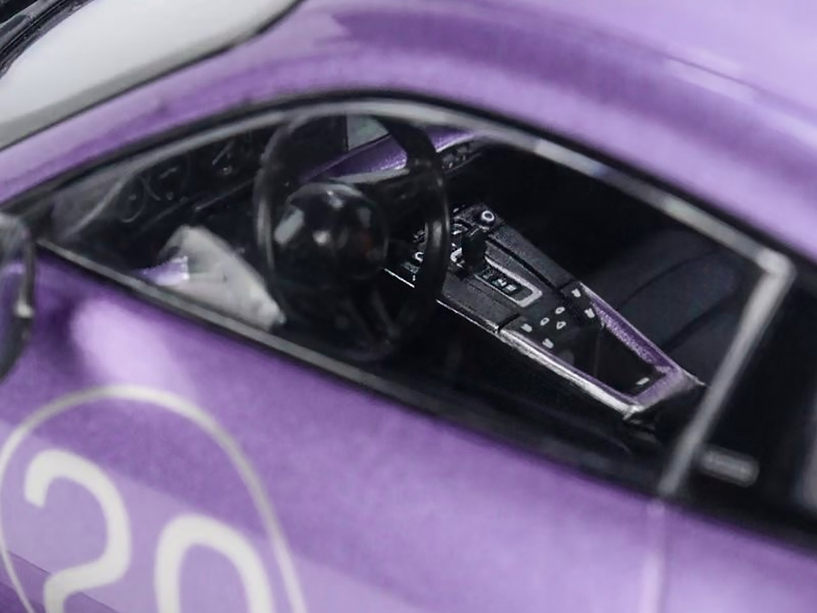 2021 Porsche 911 Turbo S with SportDesign Package #20 Viola Purple Metallic with Silver Stripes Limited Edition to 504 pieces Worldwide