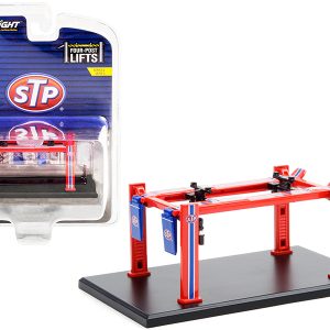 Adjustable Four-Post Lift "STP" Red and Blue "Four-Post Lifts" Series 2