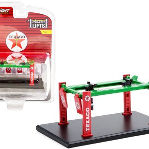 Adjustable Four-Post Lift "Texaco" Red and Green "Four-Post Lifts" Series 2