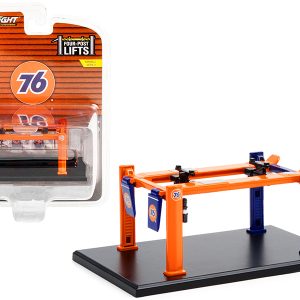 Adjustable Four-Post Lift "Union 76" Orange and Blue "Four-Post Lifts" Series 2