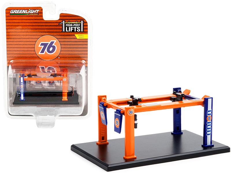 Adjustable Four-Post Lift "Union 76" Orange and Blue "Four-Post Lifts" Series 2