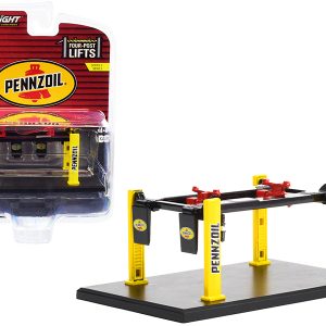 Adjustable Four-Post Lift "Pennzoil" Black and Yellow "Four-Post Lifts" Series 3