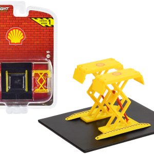 Automotive Double Scissor Lift "Shell Oil" Yellow "Double Scissor Lifts" Series 1