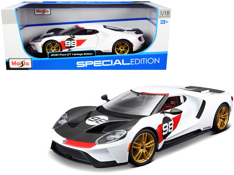 2021 Ford GT #98 White "Heritage Edition"
