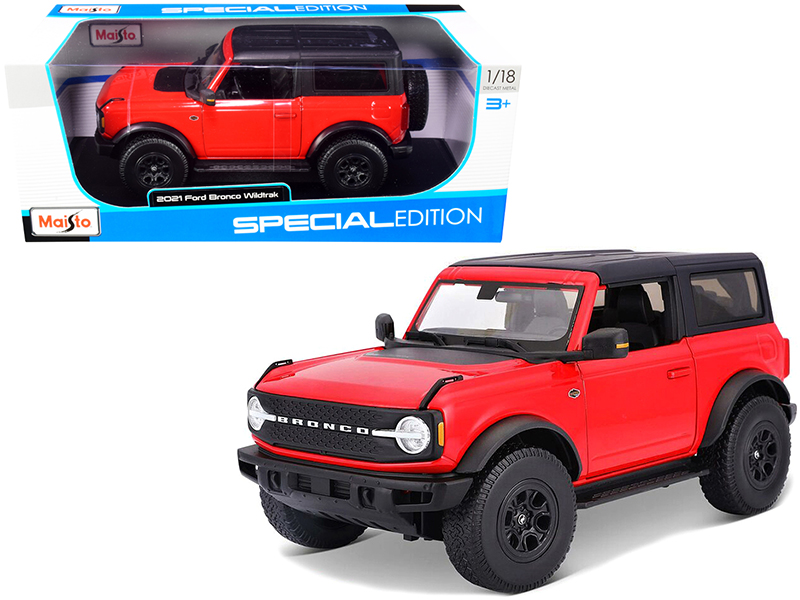 2021 Ford Bronco Wildtrak Red with Black Top "Special Edition"
