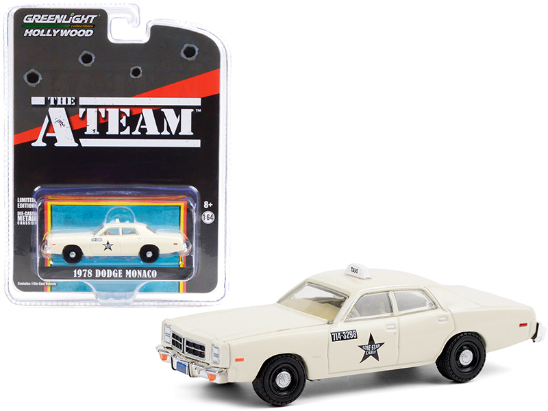 1978 Dodge Monaco Taxi Cream "Lone Star Cab Co." "The A-Team" (1983-1987) TV Series "Hollywood Special Edition"