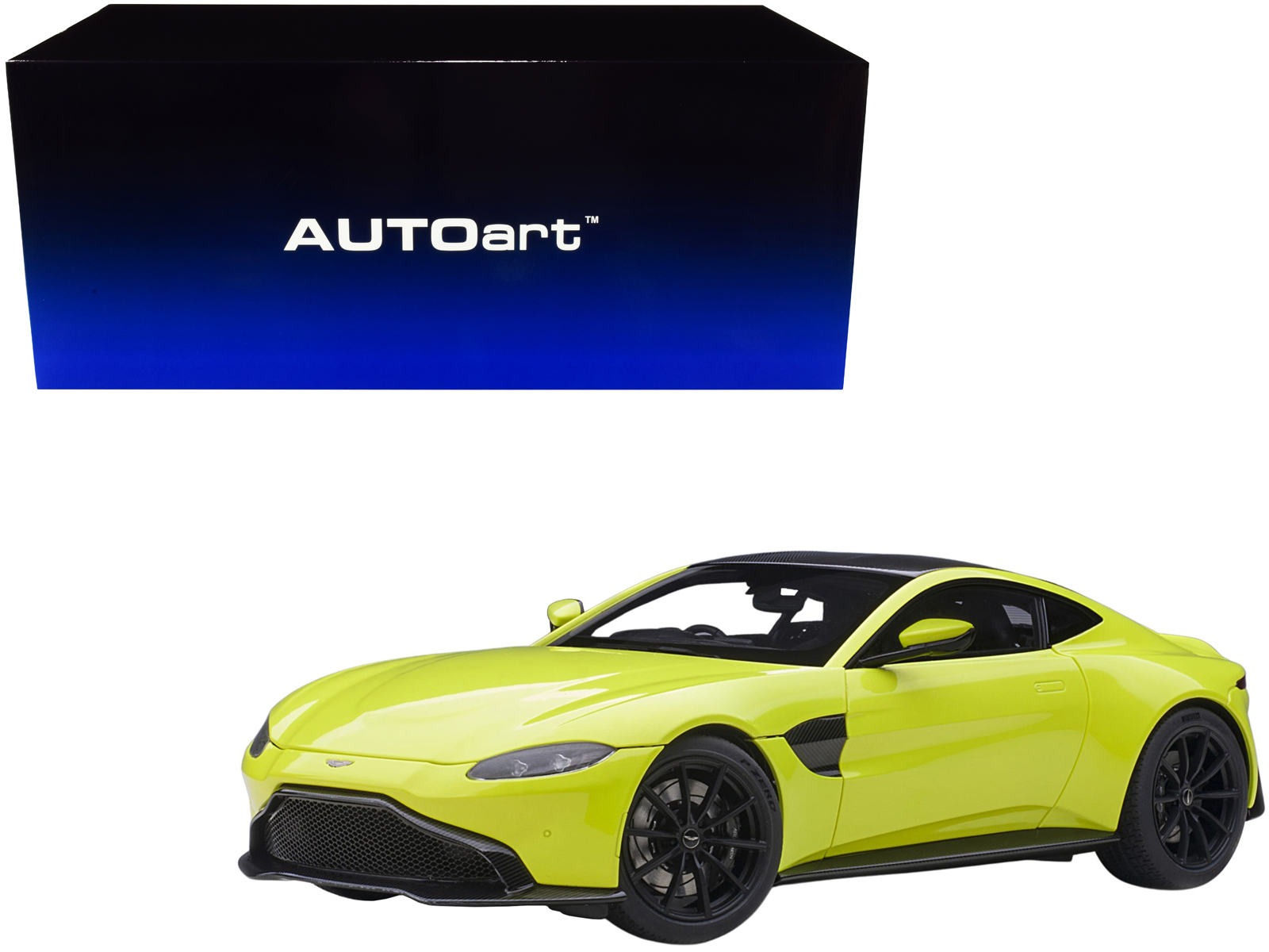 2019 Aston Martin Vantage RHD (Right Hand Drive) Lime Essence Green with Carbon Top