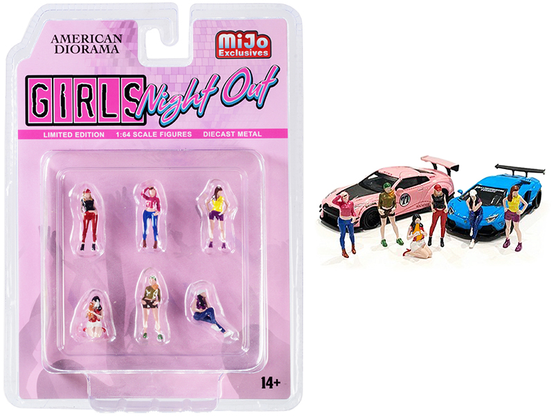 "Girls Night Out" 6 piece Diecast Figurine Set for