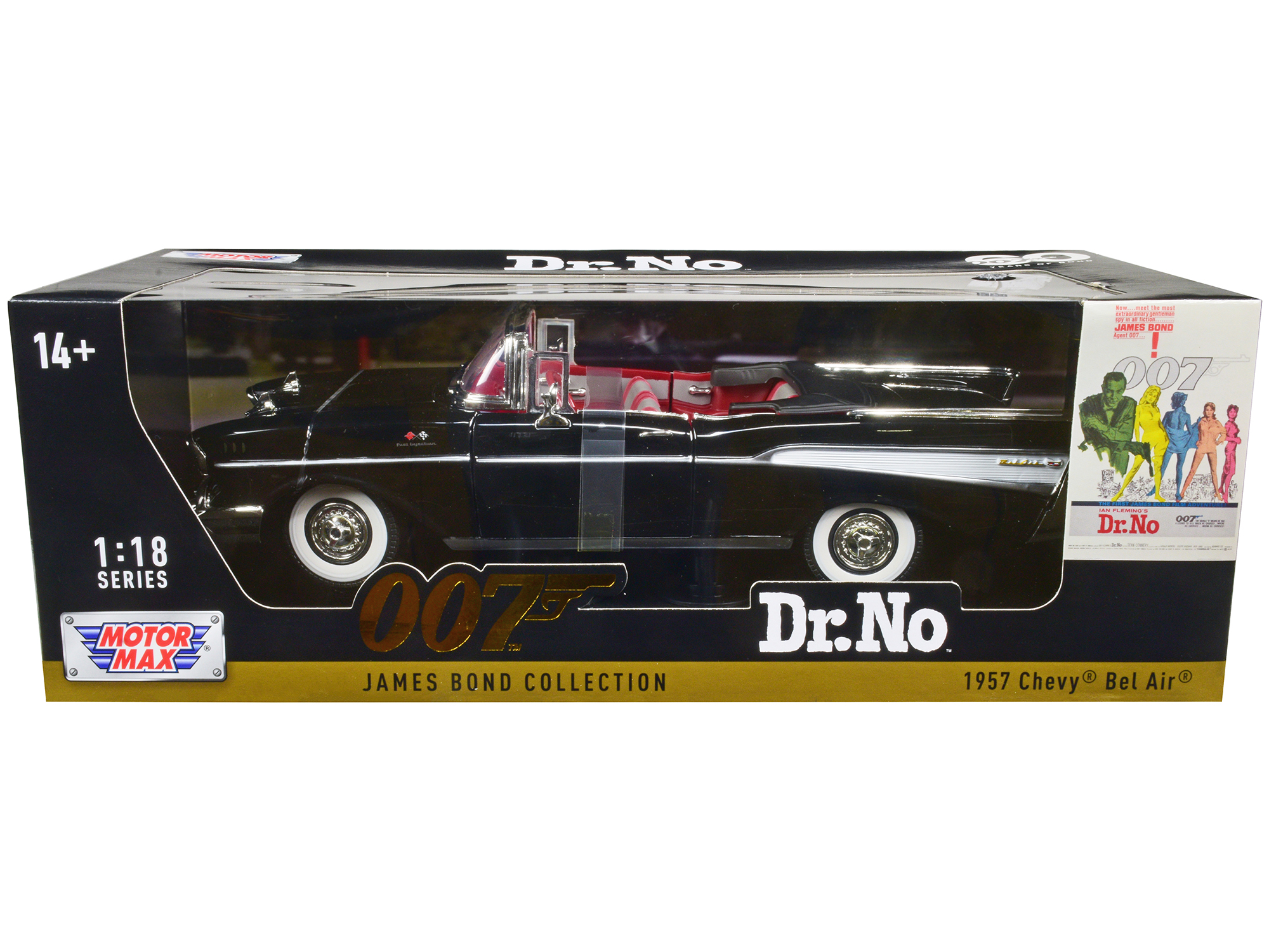 1957 Chevrolet Bel Air Convertible Black James Bond 007 "Dr. No" (1962) Movie