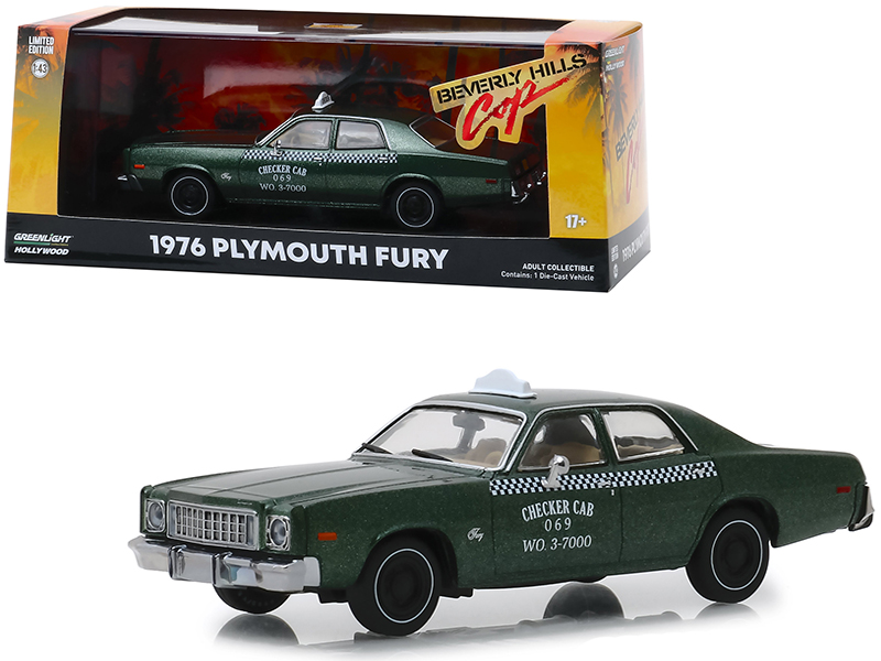 1976 Plymouth Fury Taxi "Checker Cab 069 WO. 3-7000" Metallic Green "Beverly Hills Cop" (1984) Movie