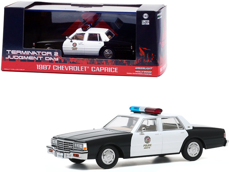1987 Chevrolet Caprice "Metropolitan Police" Black and White "Terminator 2: Judgment Day" (1991) Movie