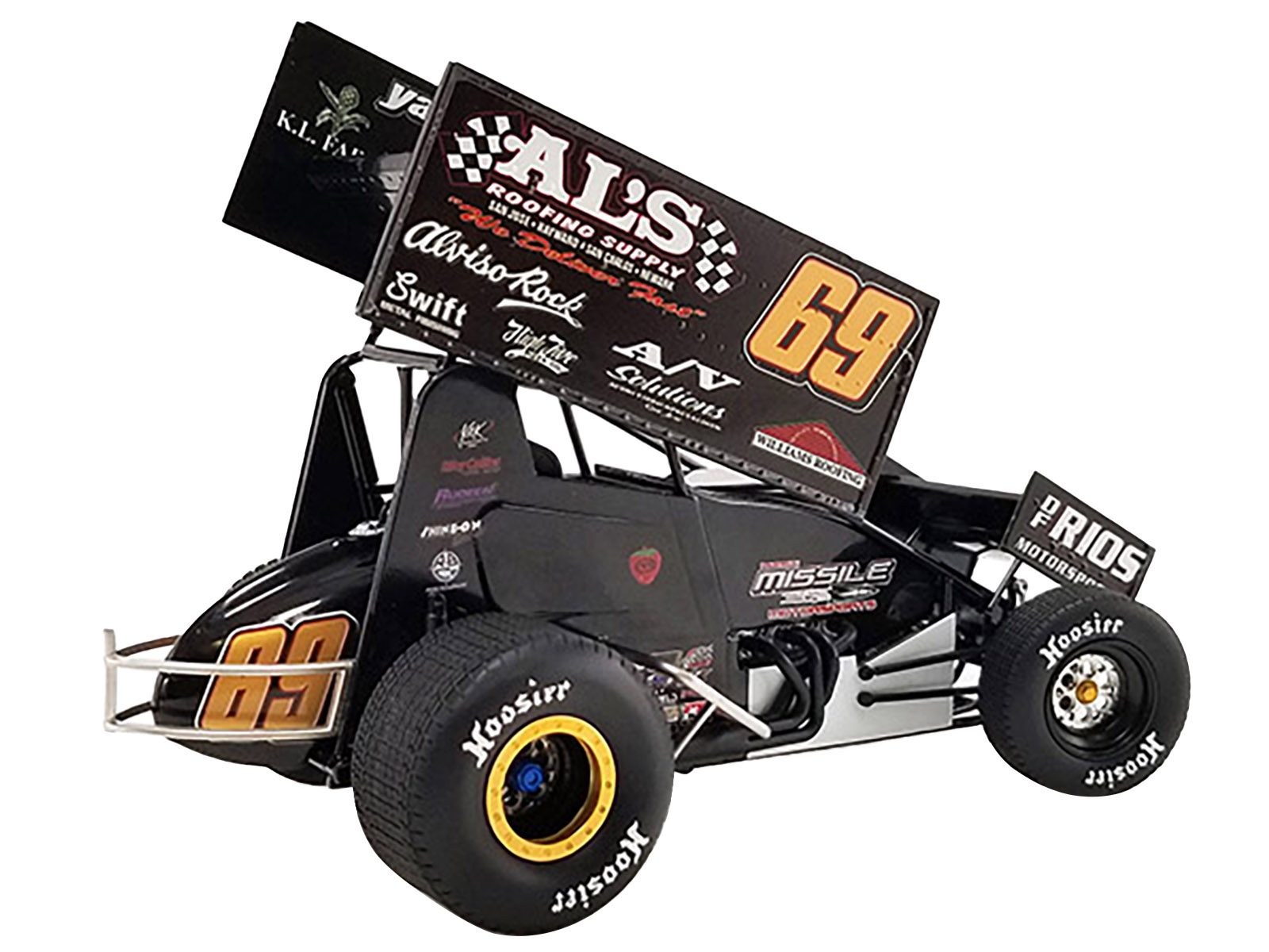 Winged Sprint Car #69 Bud Kaeding "Al's Roofing Supplies" Kaeding Performance "World of Outlaws" (2022)