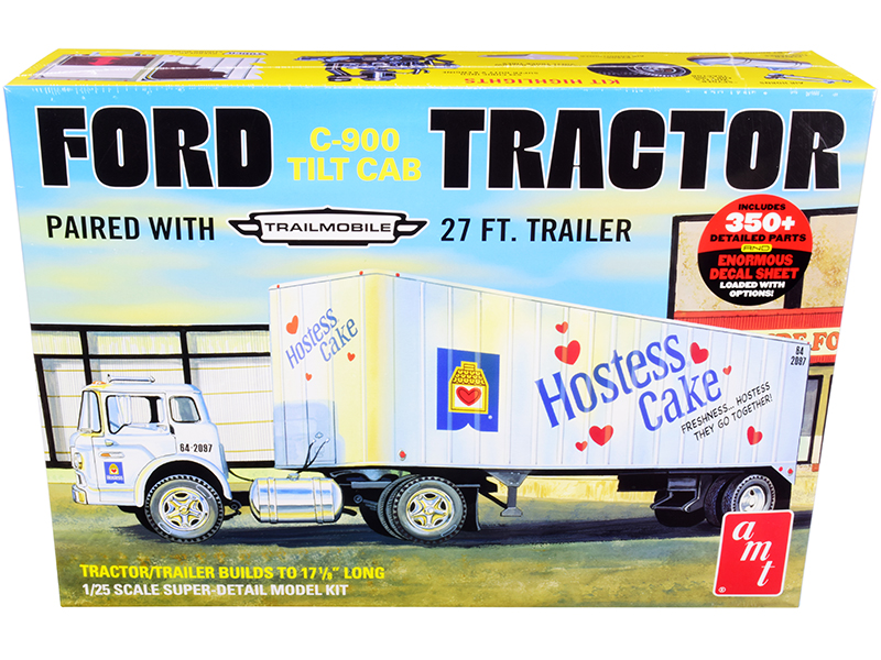 Skill 3 Model Kit Ford C-900 Truck with Trailmobile Trailer "Hostess"