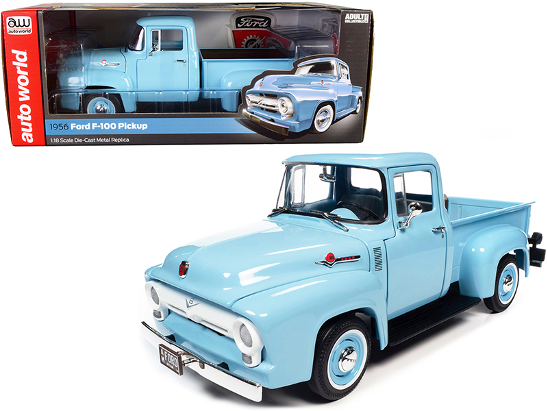 1956 Ford F-100 Mild Custom Pickup Truck Diamond Blue