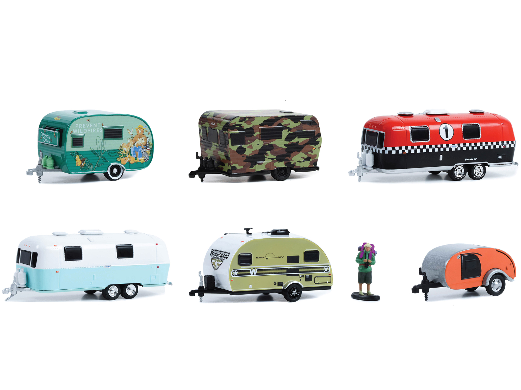 "Hitched Homes" 6 piece Travel Trailers Set Series 13