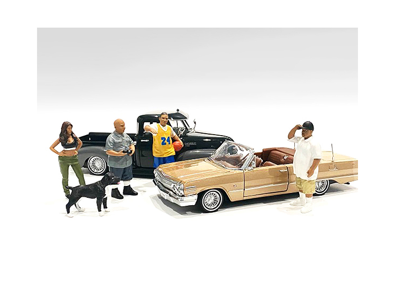 Lowriderz and a Dog 5 piece Figurine Set for