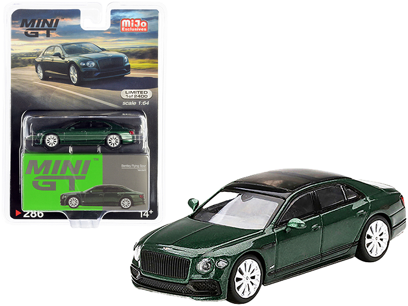 Bentley Flying Spur with Sunroof Verdant Green Metallic with Black Top Limited Edition to 2400 pieces Worldwide
