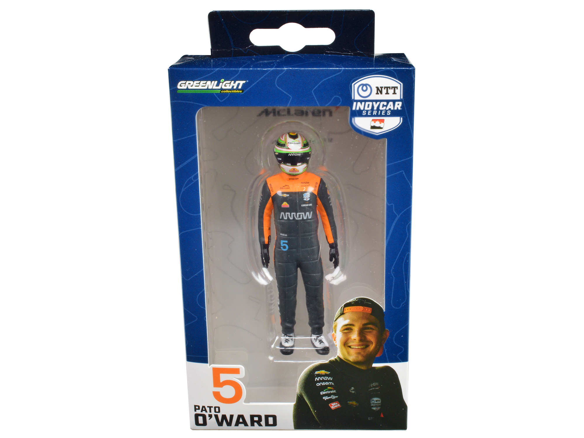 "NTT IndyCar Series" #5 Pato O’Ward Driver Figure "Arrow - Arrow McLaren" for