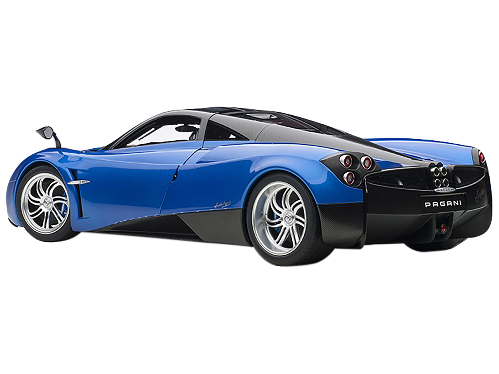 Pagani Huayra Metallic Blue with Black Top and Silver Wheels