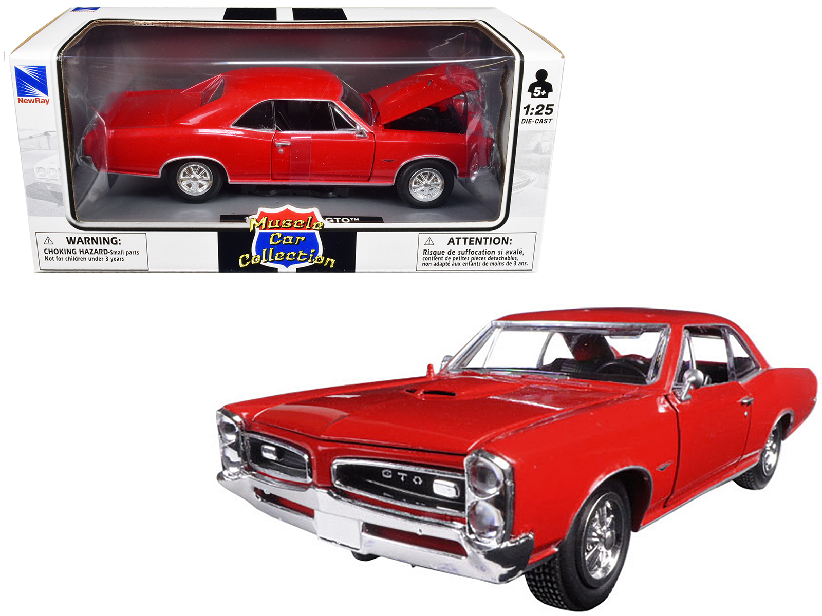 1966 Pontiac GTO Red "Muscle Car Collection"