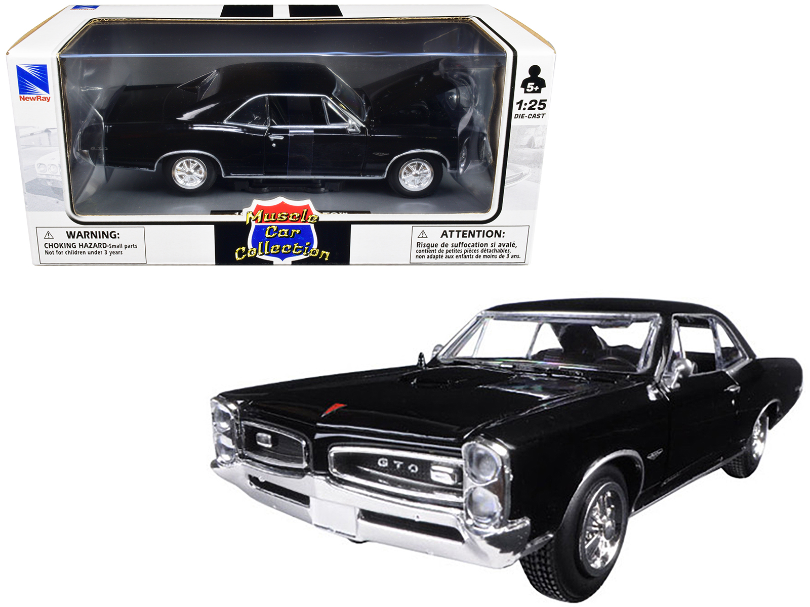1966 Pontiac GTO Black "Muscle Car Collection"