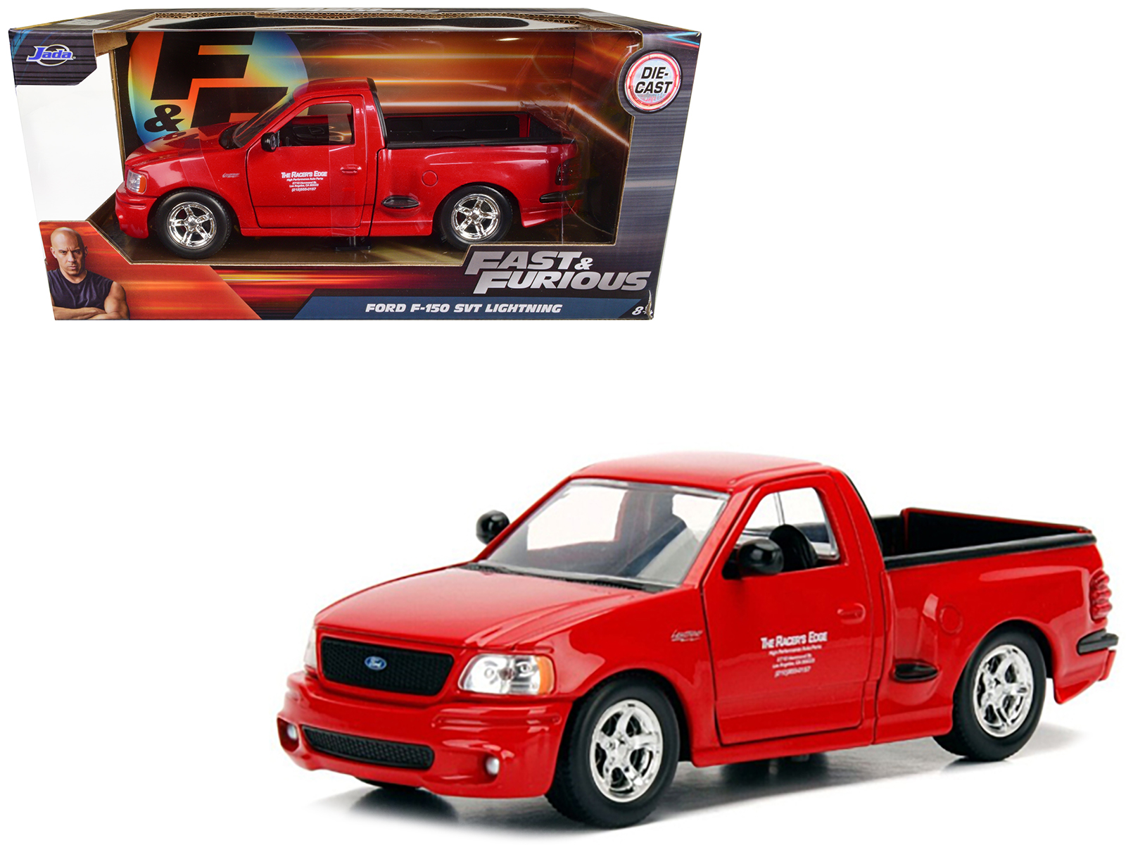 Brian's Ford F-150 SVT Lightning Pickup Truck Red "Fast & Furious" Movie