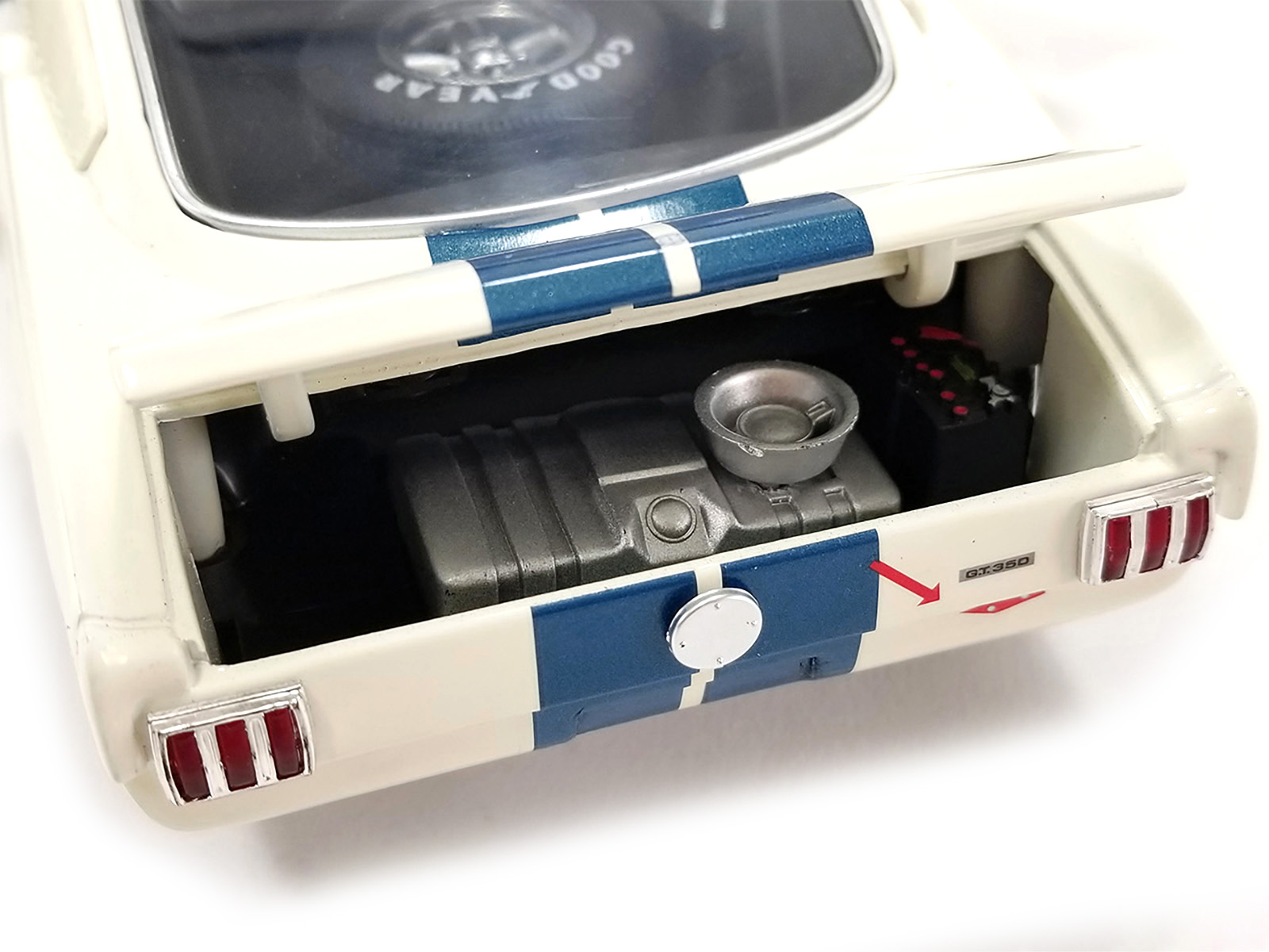 1965 Shelby GT 350R #7 "Stirling Moss" White with Blue Stripes Limited Edition to 516 pieces Worldwide