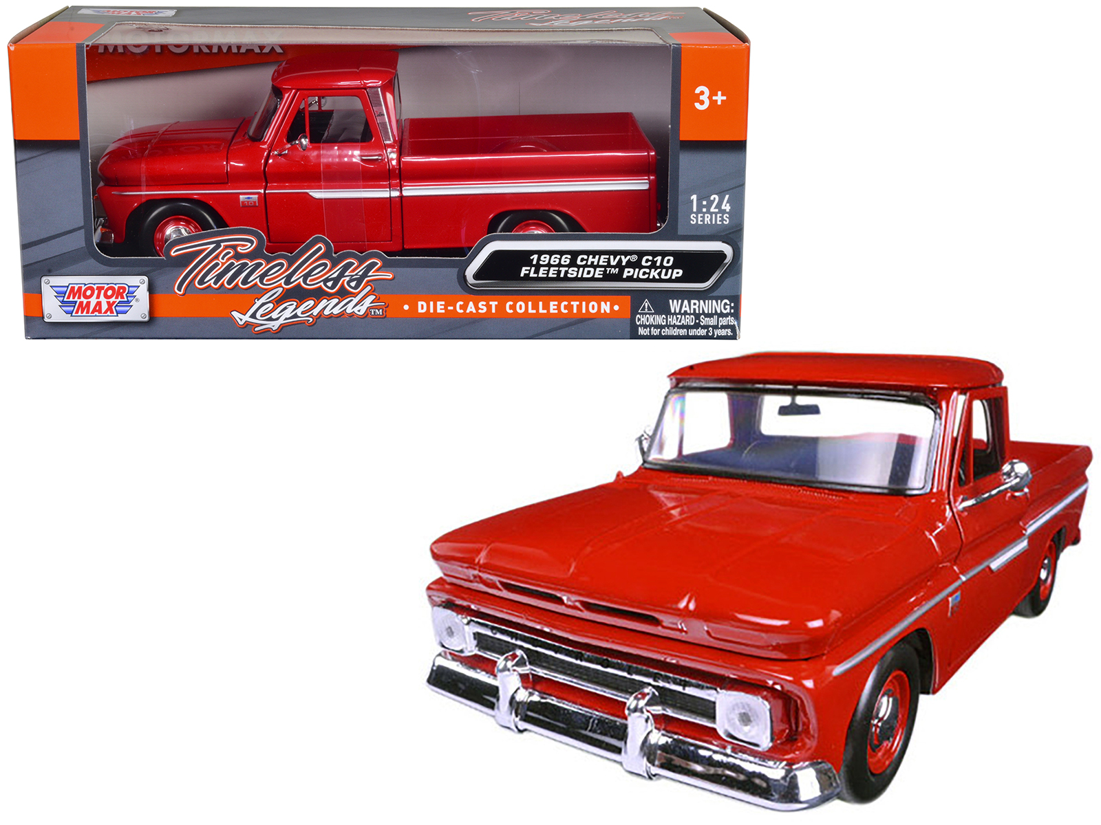 1966 Chevrolet C10 Fleetside Pickup Truck Red