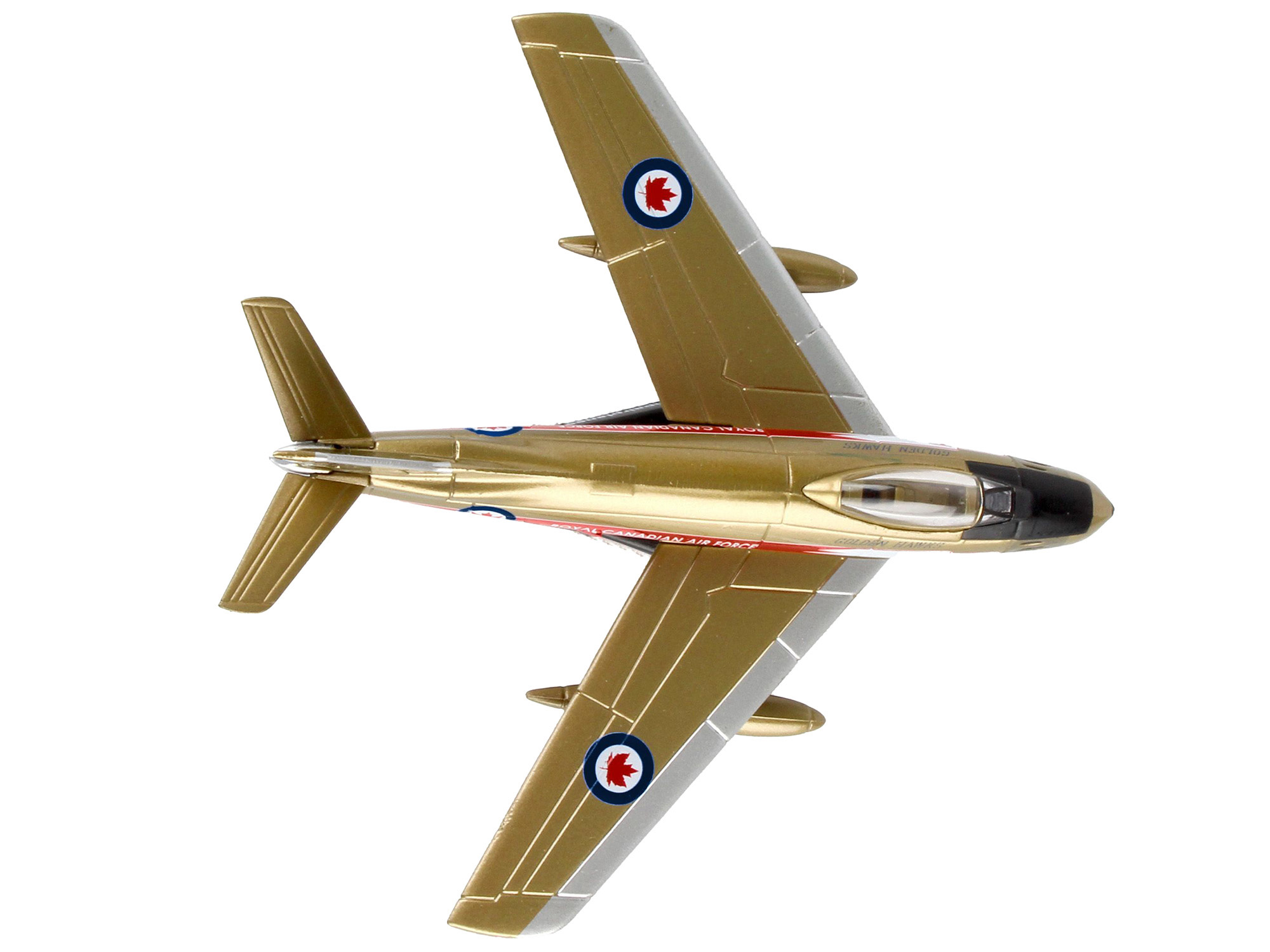 North American Canadair Sabre Fighter Aircraft "Golden Hawks" Royal Canadian Air Force 1/110 Airplane by Postage Stamp
