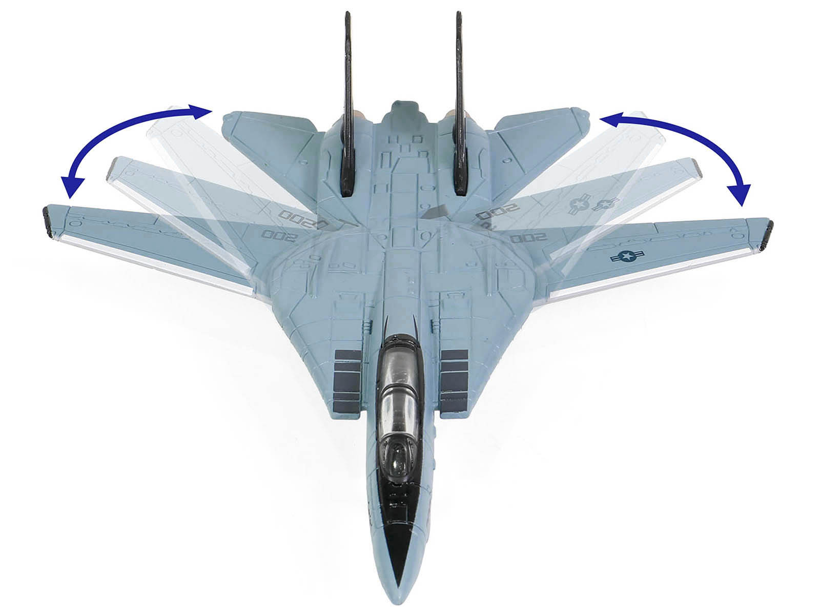 Grumman F-14 Tomcat Fighter Aircraft "VF-14 Tophatters" and Section F of USS Enterprise (CVN-65) Aircraft Carrier Display Deck "Legendary F-14 Tomcat" Series 1/200 by Forces of Valor