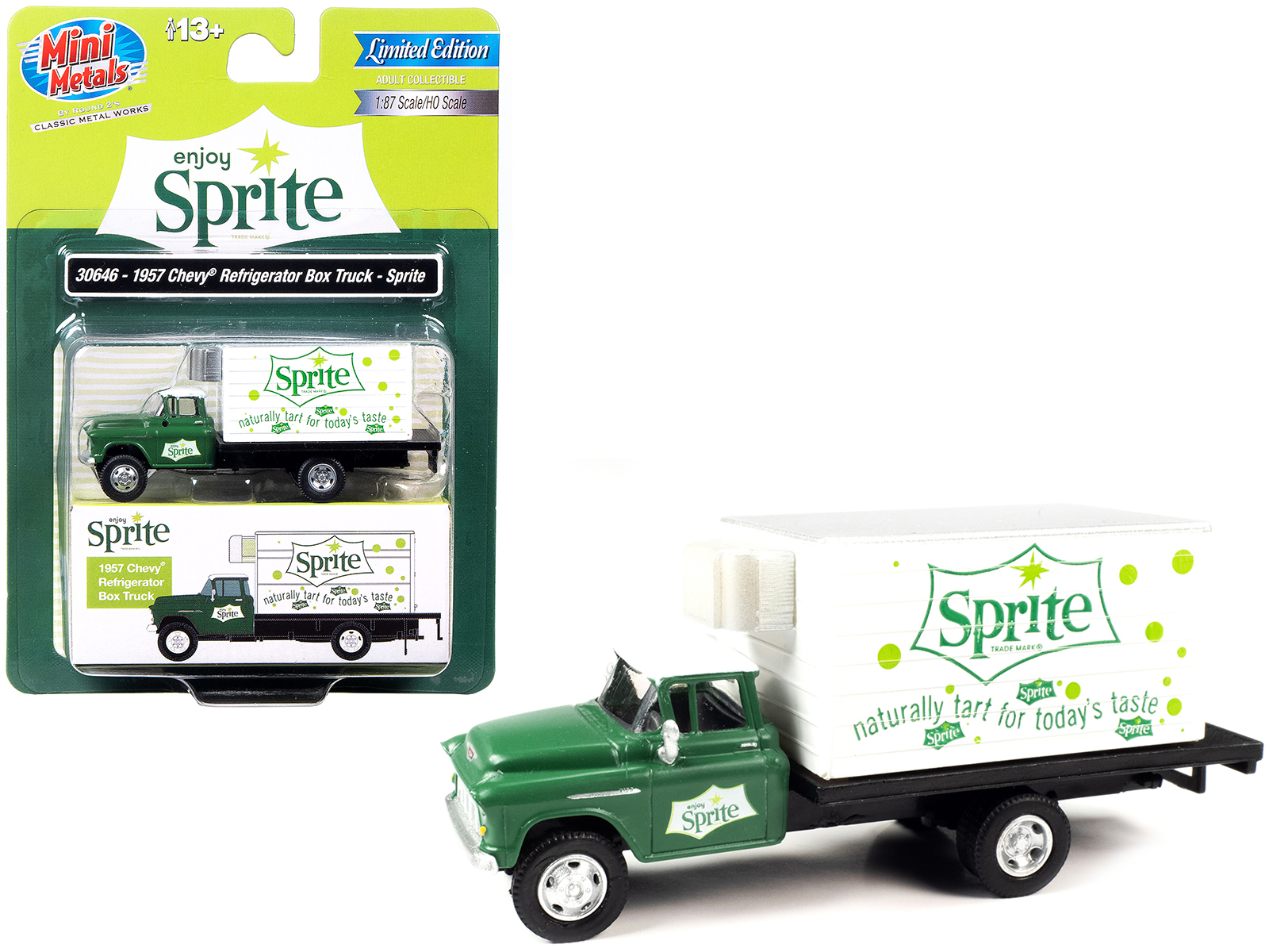 1957 Chevrolet Refrigerated Box Truck Green with White Top "Sprite"