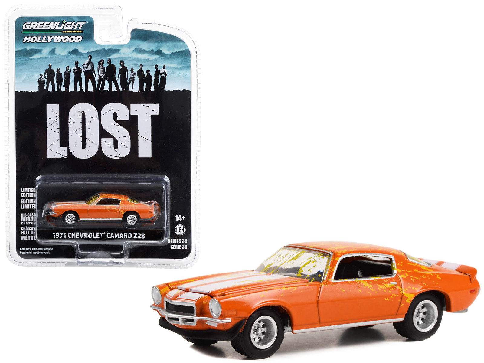 1971 Chevrolet Camaro Z/28 Orange with White Stripes (Dirty Version) "Lost" (2004-2010) TV Series "Hollywood Series" Release 38