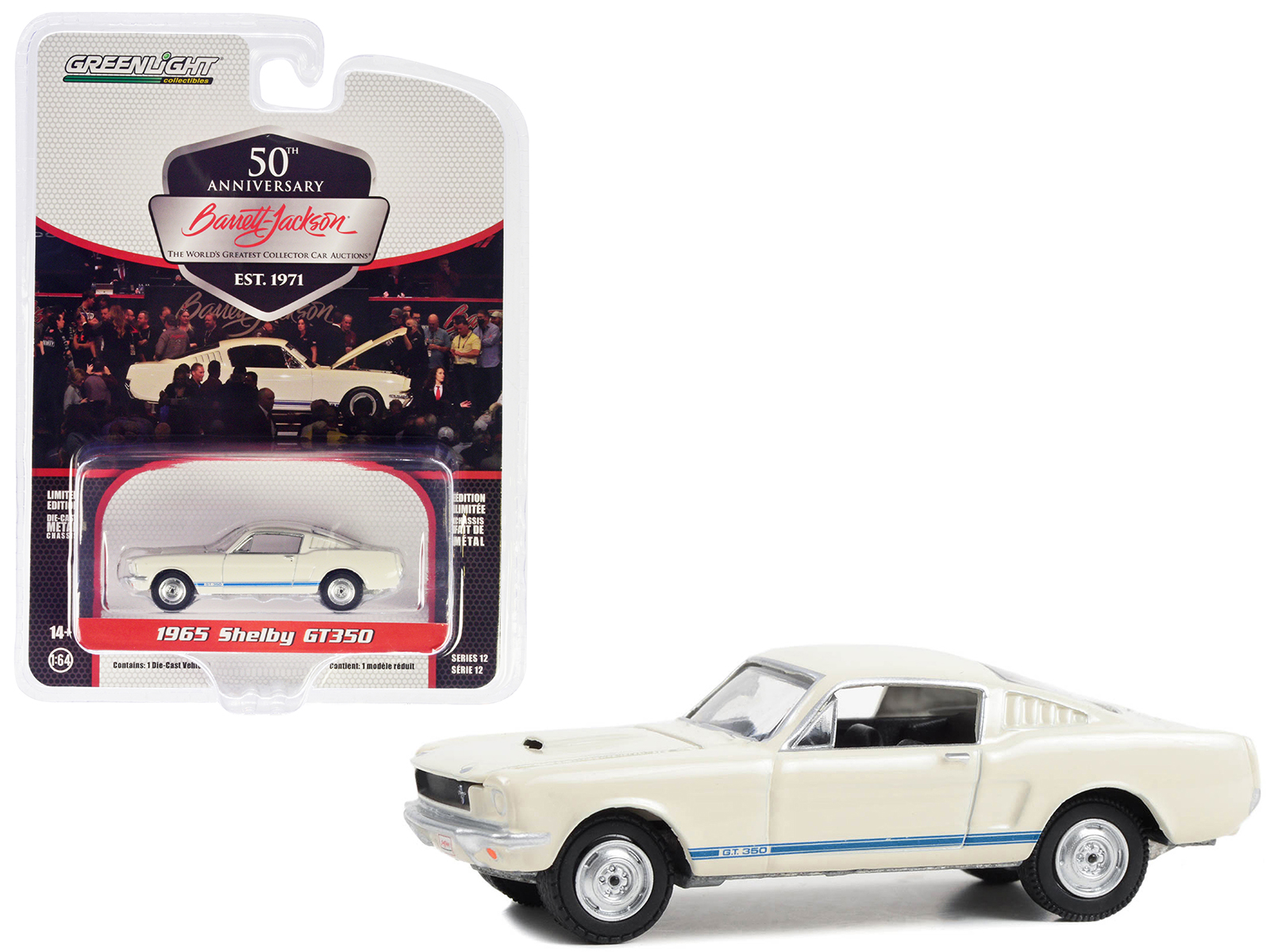 1965 Shelby GT350 White with Blue Stripes (Lot #1381) Barrett Jackson "Scottsdale Edition" Series 12