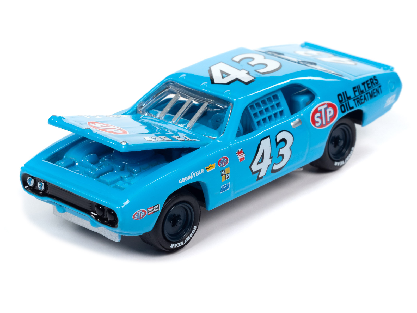 1972 Plymouth Road Runner Stock Car #43 Richard Petty "STP" Blue "Pop Culture" 2023 Release 3