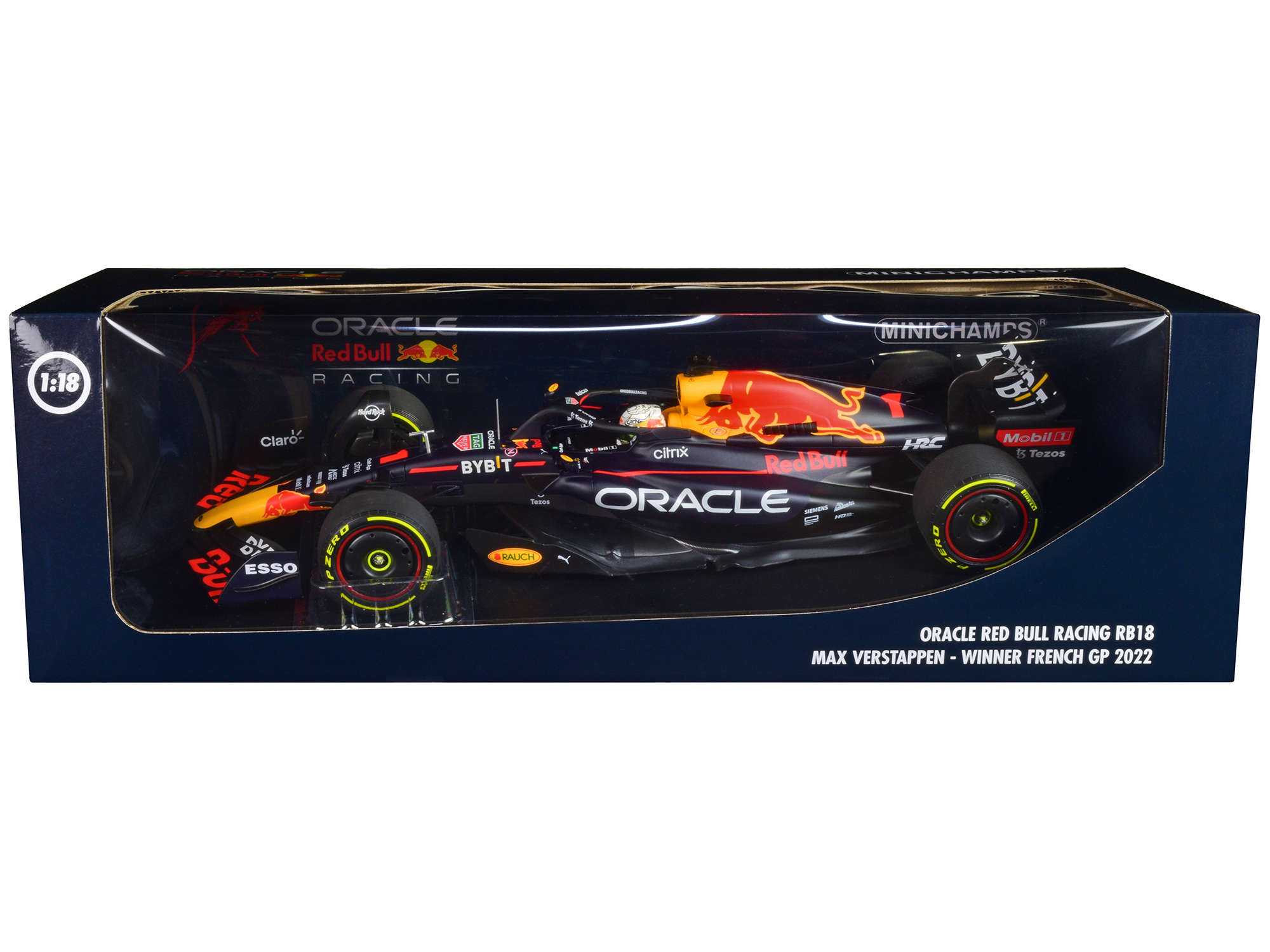 Red Bull Racing RB18 #1 Max Verstappen "Oracle" Winner F1 Formula One "Italian GP" (2022) with Driver Limited Edition to 374 pieces Worldwide