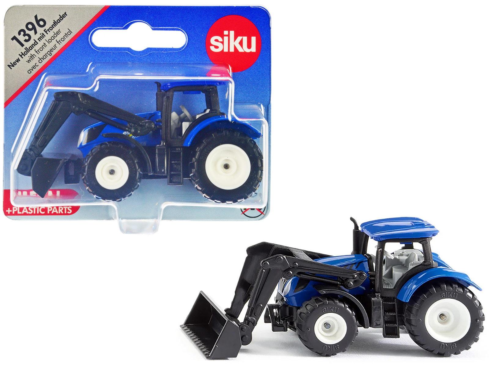 New Holland T7.315 Tractor with Front Loader Blue and Black by Siku