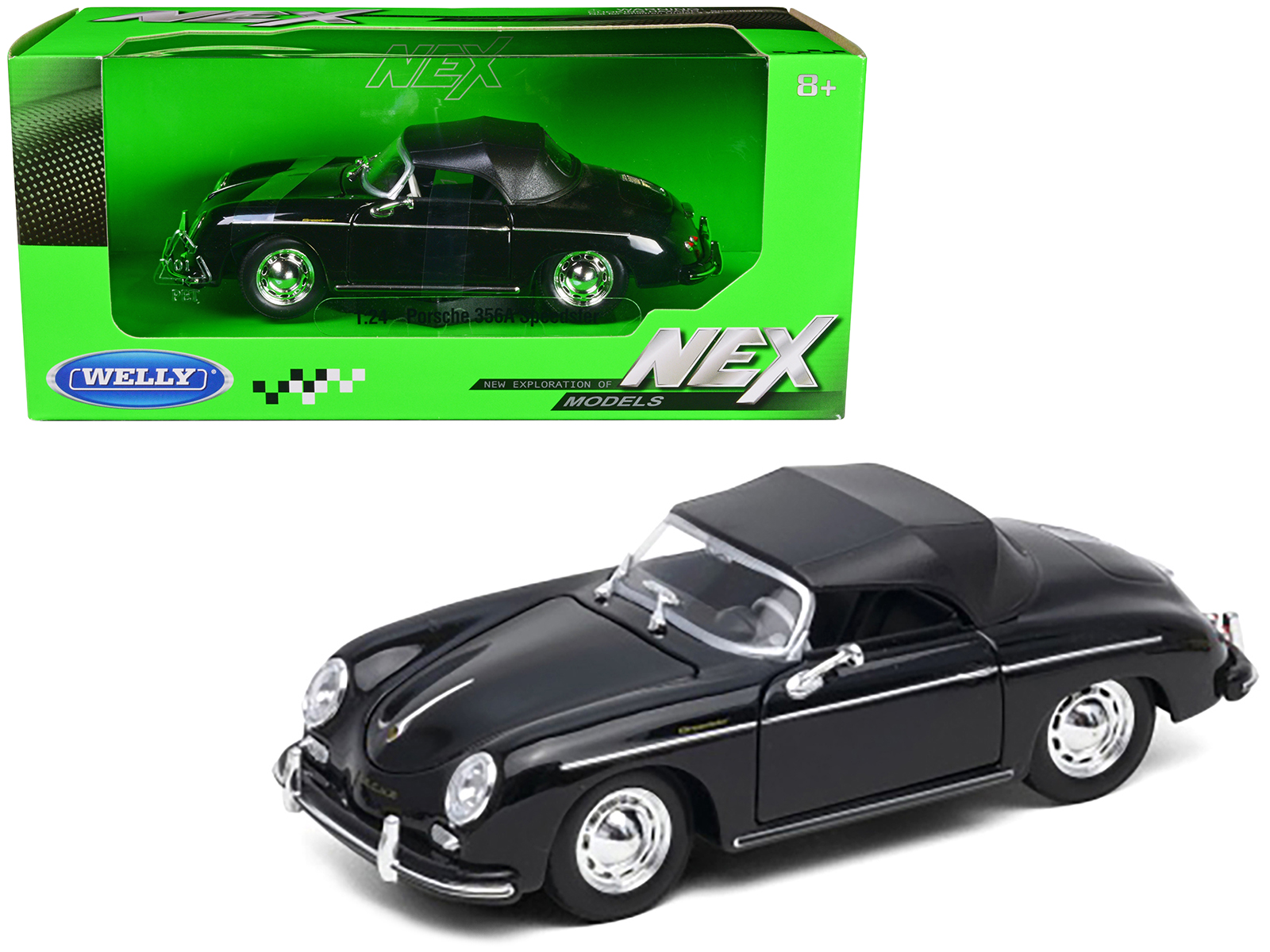Porsche 356A Speedster Soft Top Black "NEX Models" Series