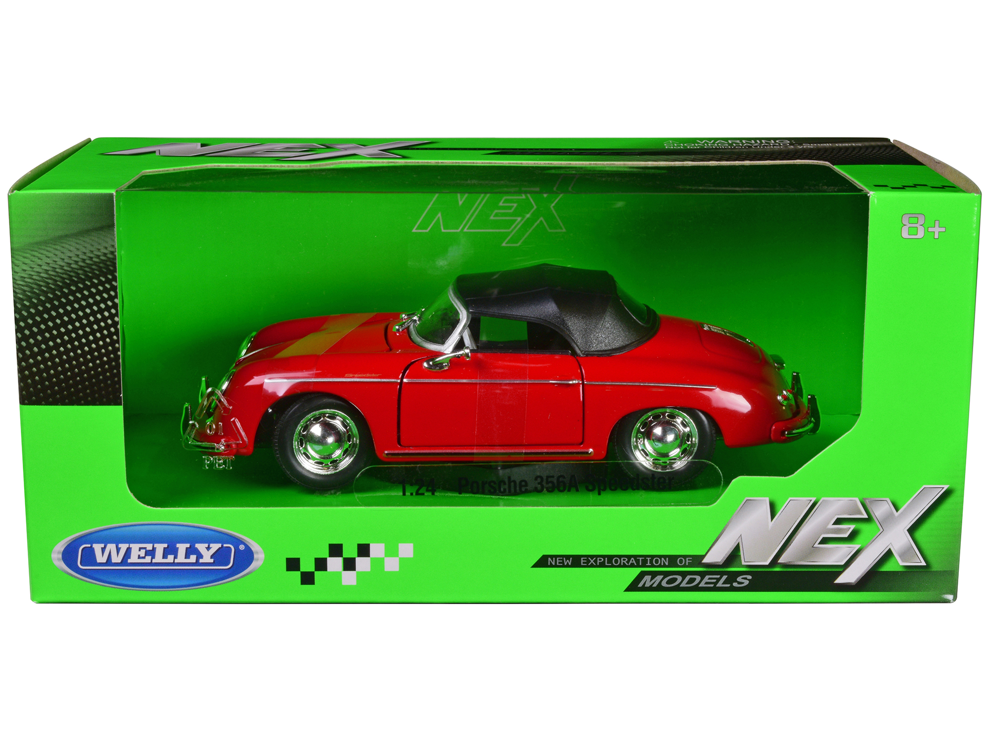 Porsche 356A Speedster Red with Black Soft Top "NEX Models" Series