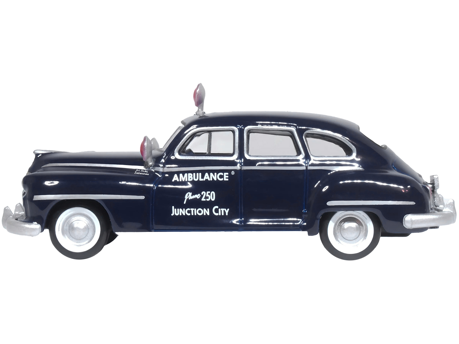 1946 DeSoto Suburban Ambulance Dark Blue "Junction City Ambulance"