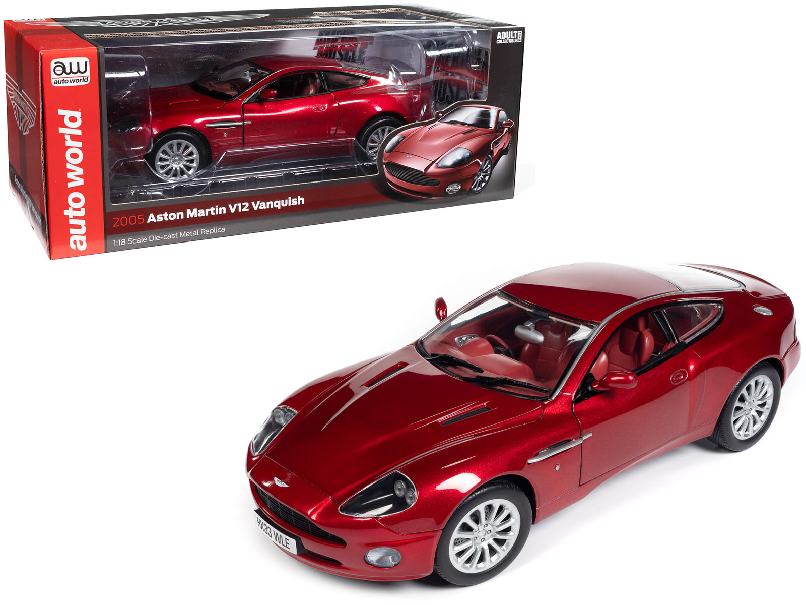 2005 Aston Martin V12 Vanquish RHD (Right Hand Drive) Toro Red Mica Metallic with Red Interior