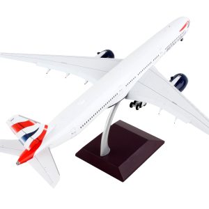 Airbus A350-1000 Commercial Aircraft with Flaps Down "British Airways" White with Striped Tail "Gemini 200" Series 1/200  Airplane by GeminiJets