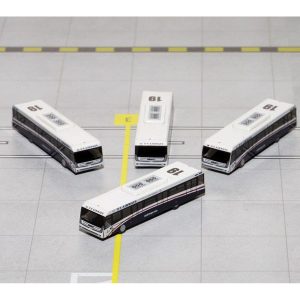 Cobus 3000 Passenger Bus White and Blue "US Airways Shuttle Bus" 4 Piece Set 1/400 s by GeminiJets