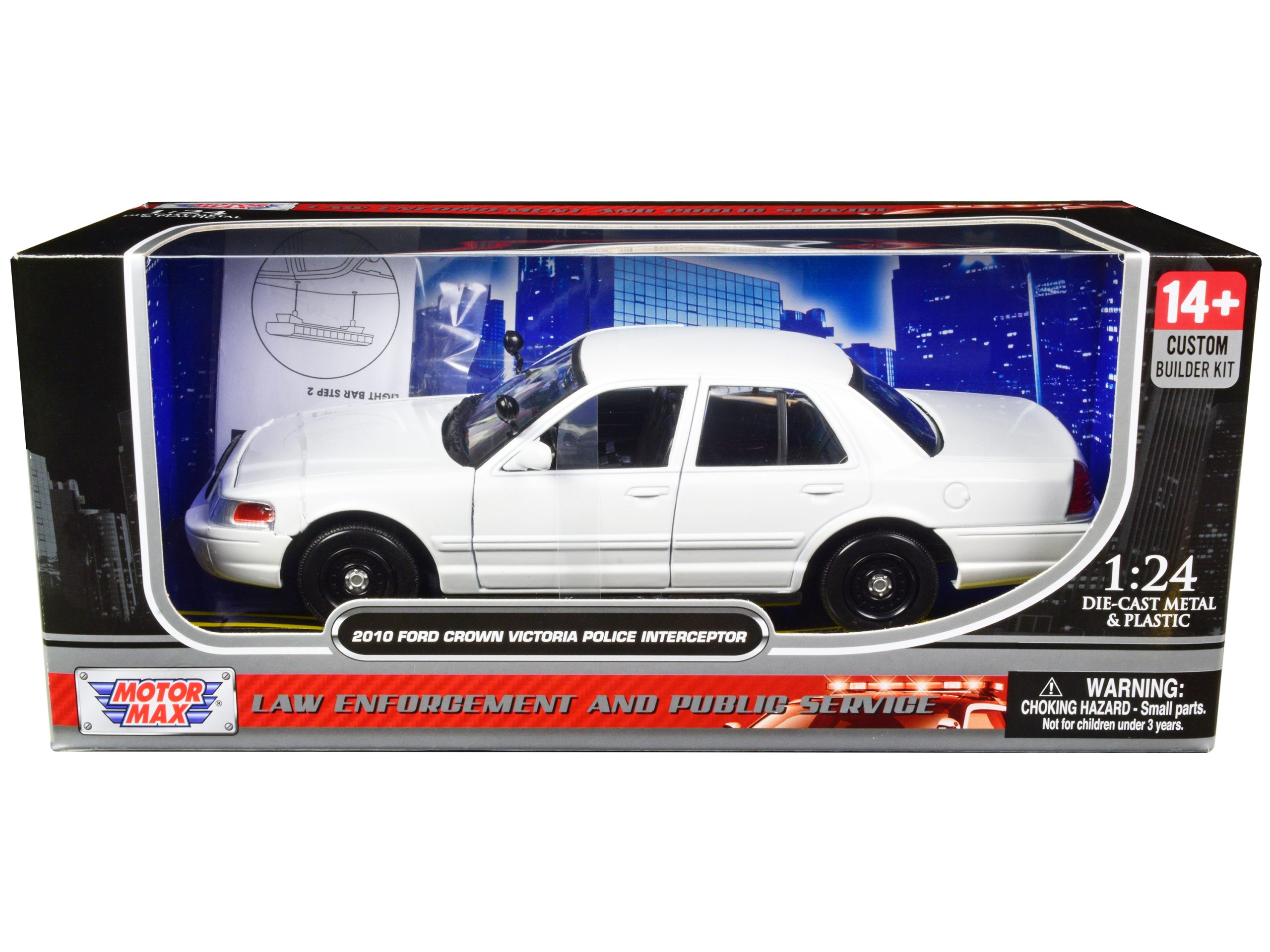2010 Ford Crown Victoria Police Interceptor Unmarked White "Custom Builder's Kit" Series